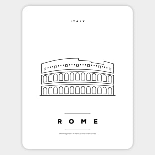 Rome Minimal Black Line Design Sticker